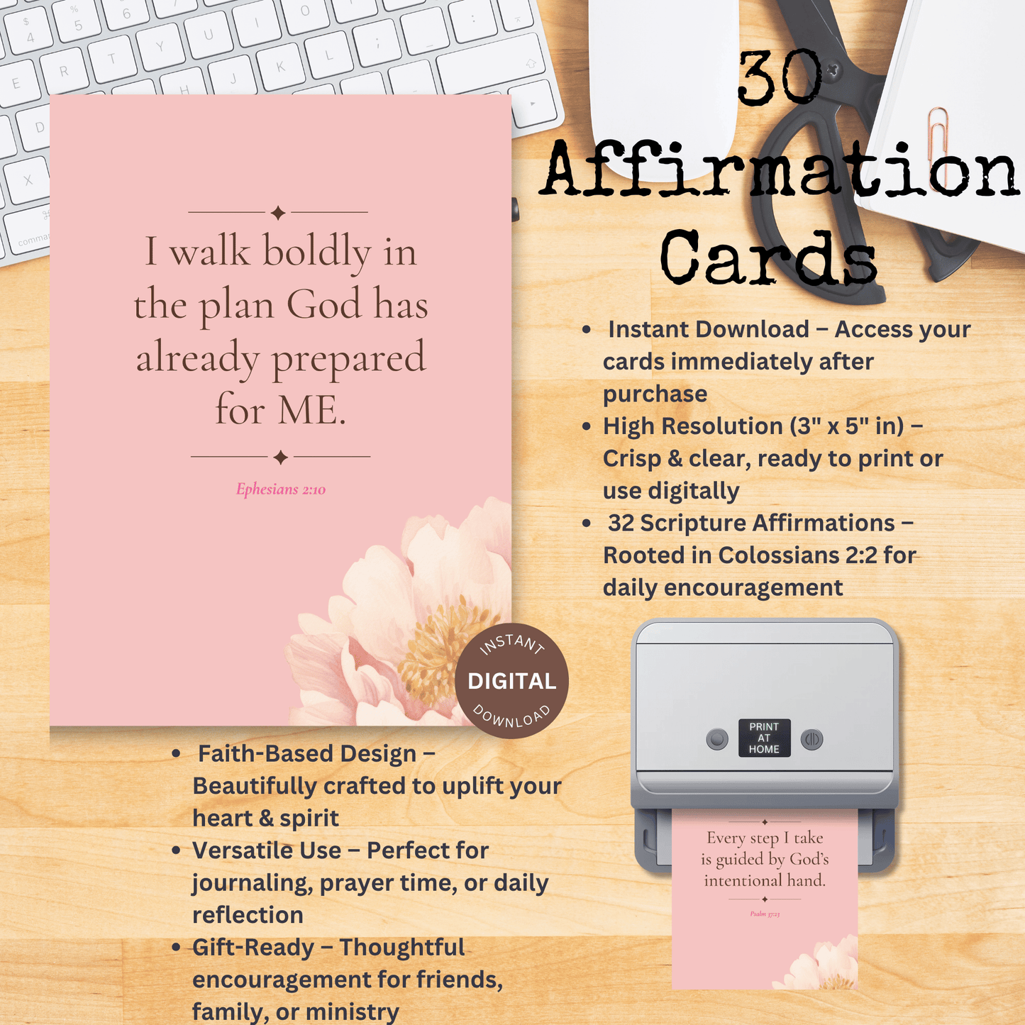 God Is Intentional | 32 Scripture-Based Affirmation Cards