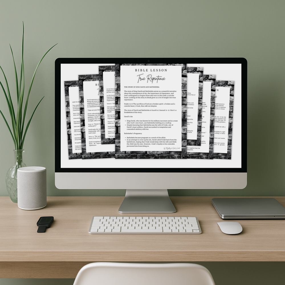 True Repentance | The Story of King David and Bathsheba Bible Lesson