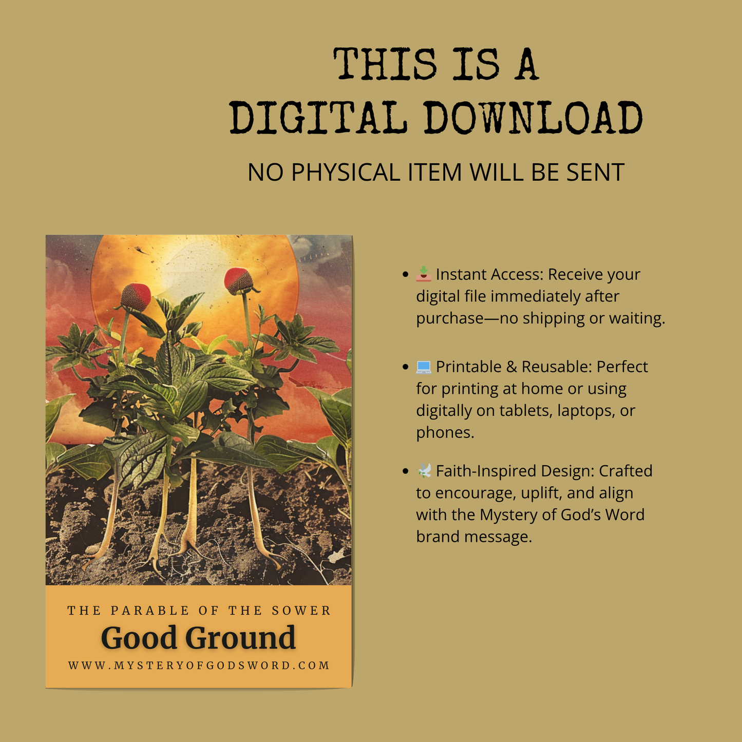 Good Ground | The Parable of the Sower Bible Lesson