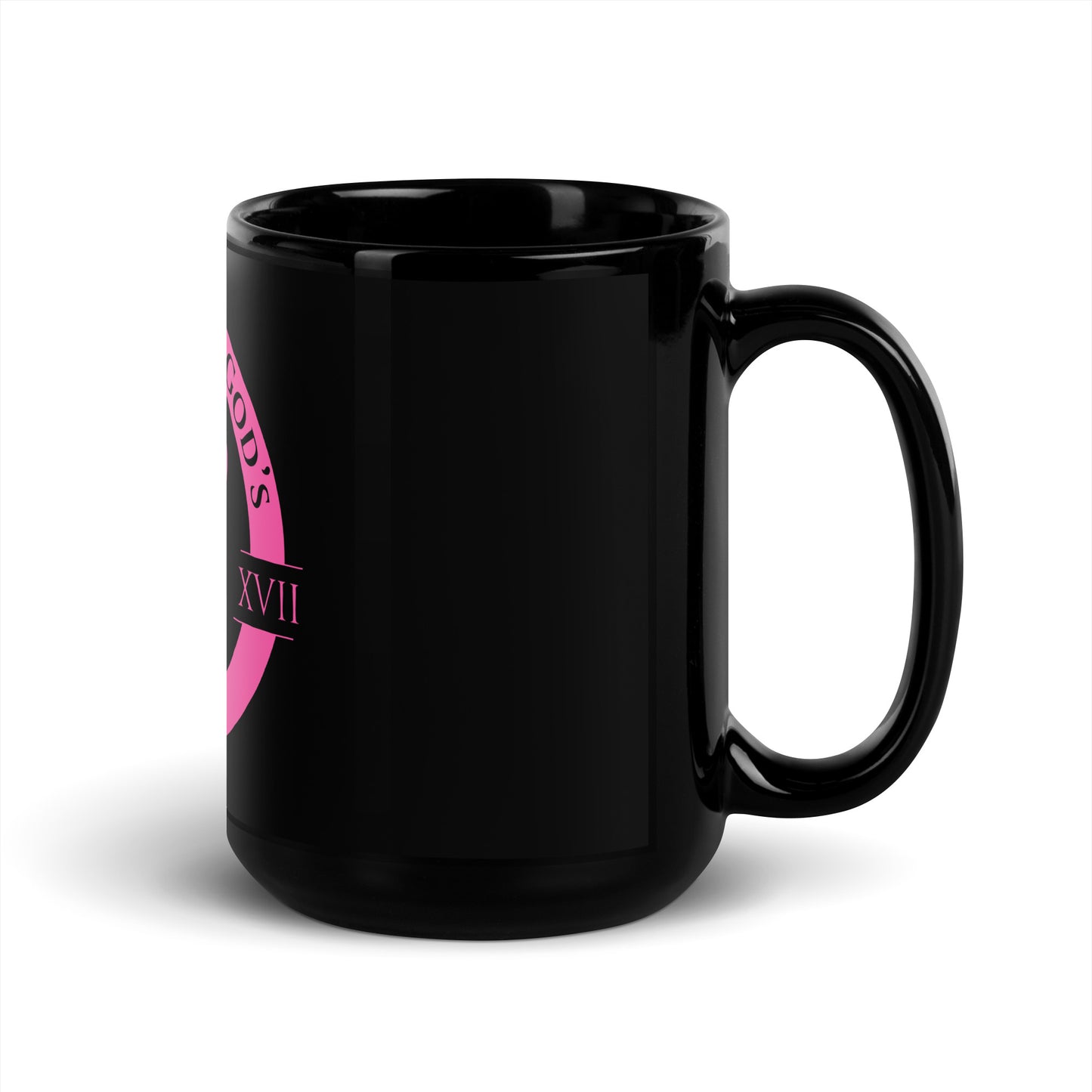 Mystery of God’s Word Signature Emblem Black Mug | Pink Logo