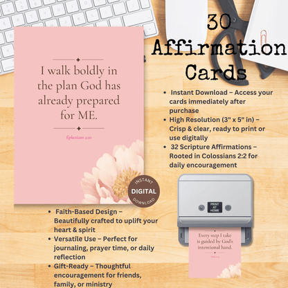 God Is Intentional | 32 Scripture-Based Affirmation Cards