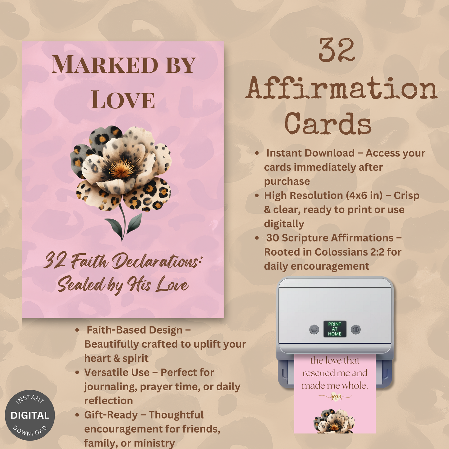 Marked by Love | 32 Affirmation Cards
