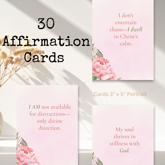 No Drama. No Distraction. Just Jesus. | 30 Faith-Filled Affirmation Cards