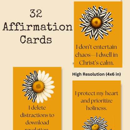 No Drama, No Distraction, Just Jesus  | 32 Affirmation Cards