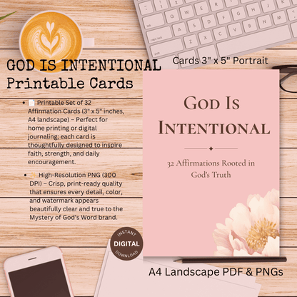 God Is Intentional | 32 Scripture-Based Affirmation Cards