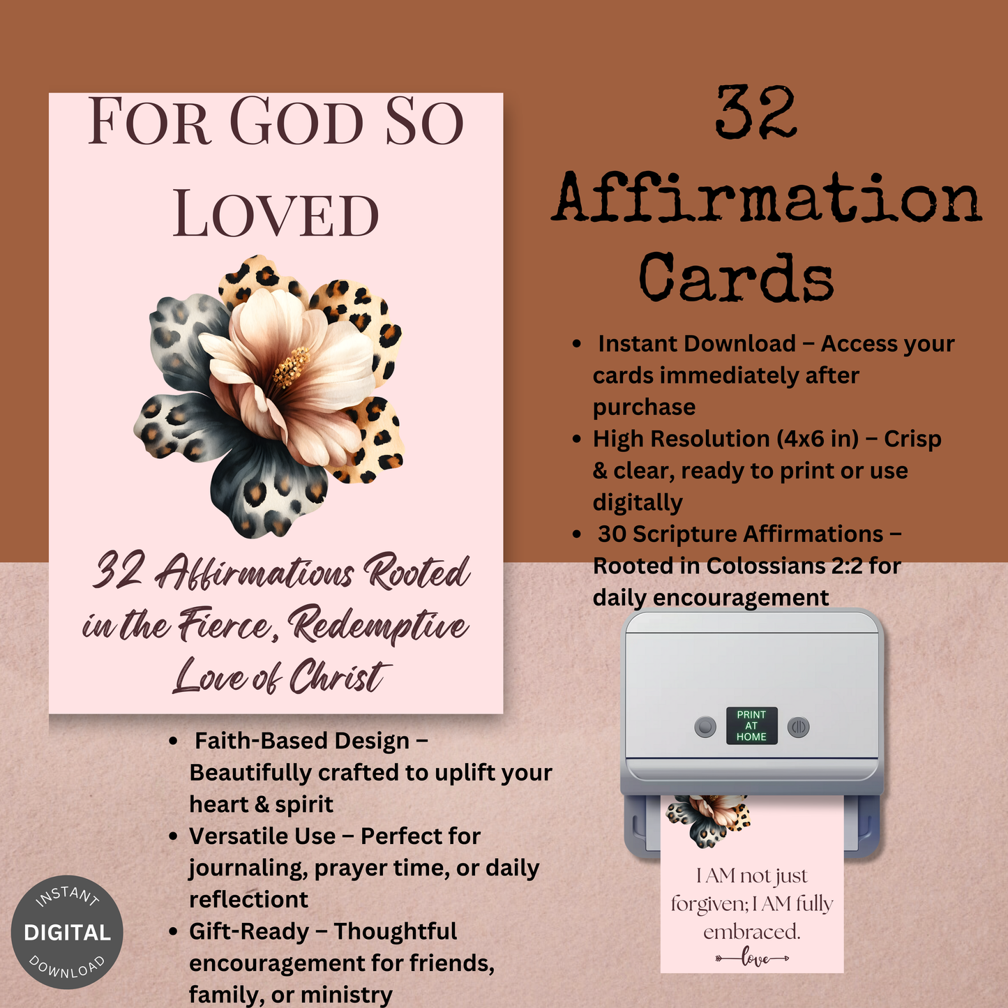 For God So Loved | 32 Affirmation Cards