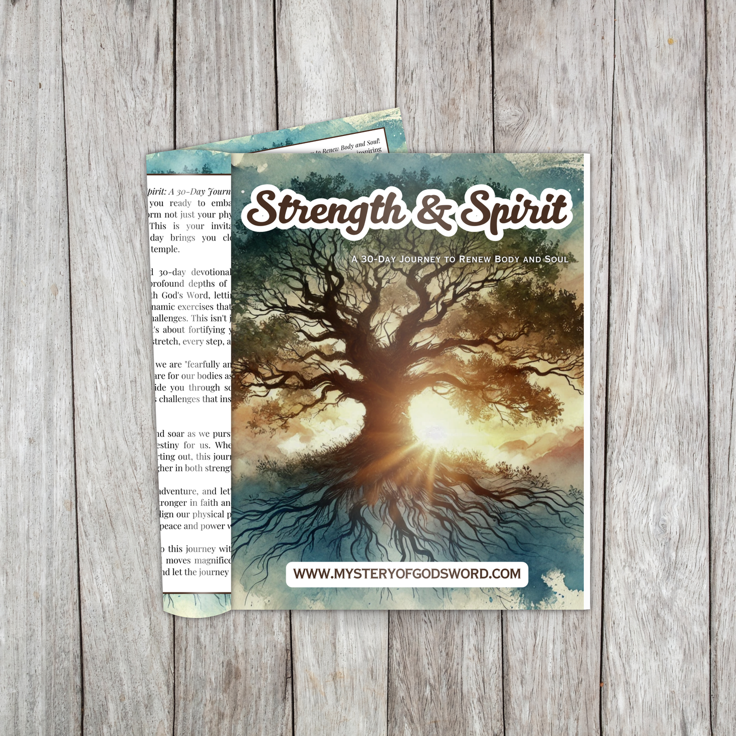 Strength & Spirit | 30-Day Faith & Fitness Devotional + 30 Prayer Cards