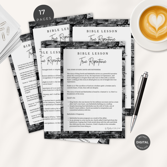 True Repentance | The Story of King David and Bathsheba Bible Lesson