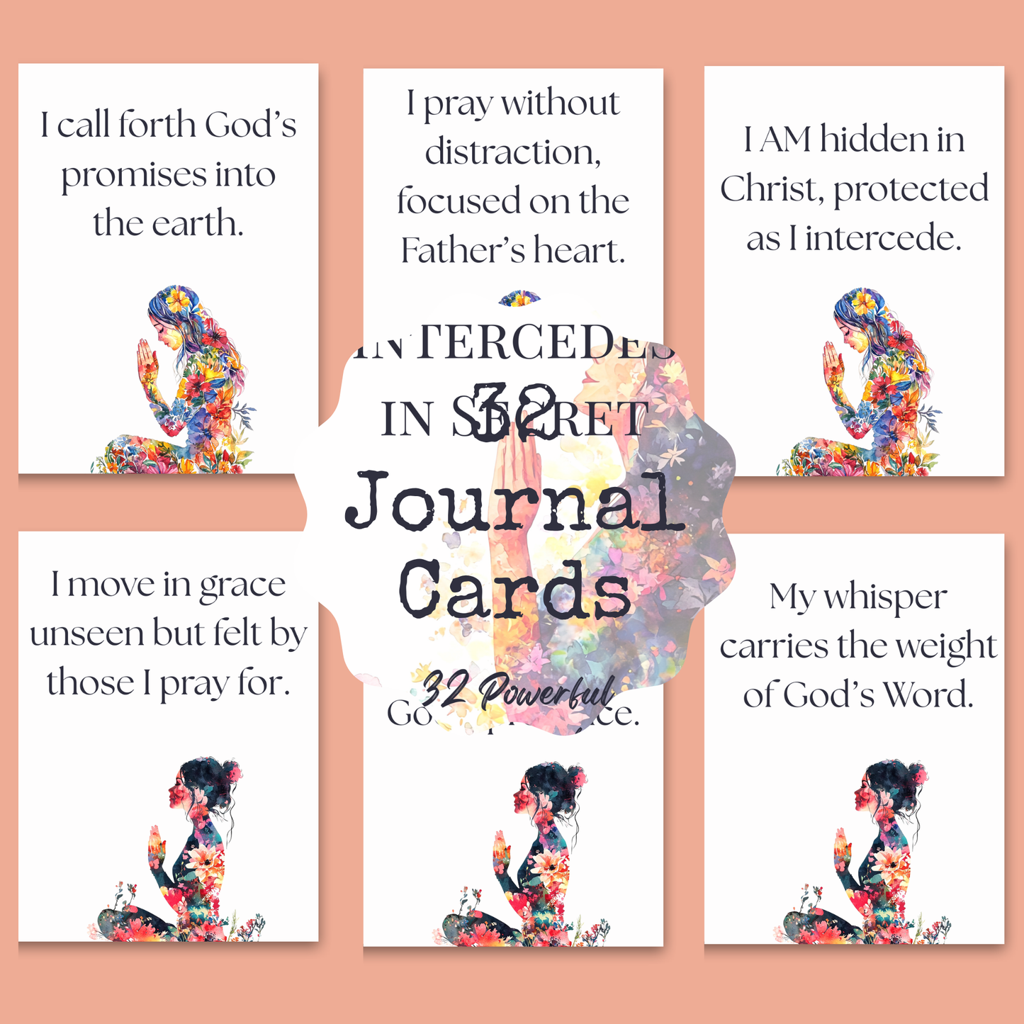 She Intercedes in Secret | 32 Affirmation Cards