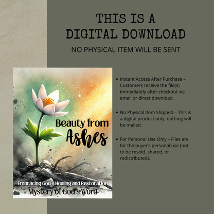 Beauty from Ashes | 18-Page Bible Lesson