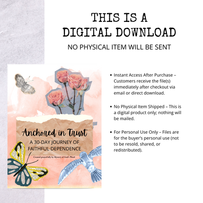 Anchored in Trust Prayer Journal