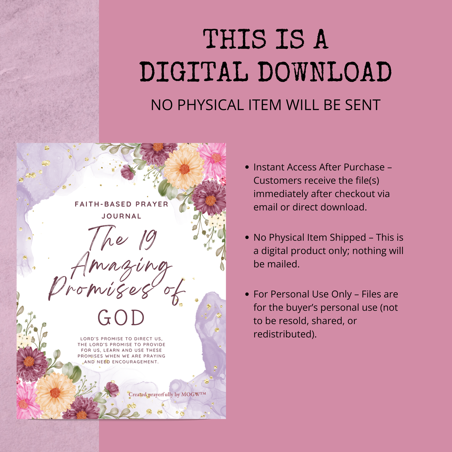 19 Amazing Promises of God Prayer Journal