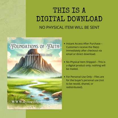 Foundations of Faith | 24-Page Bible Study
