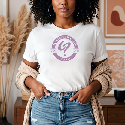 Mystery of God’s Word Signature Emblem Tee | Purple Logo