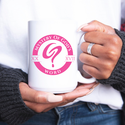 Mystery of God’s Word Signature Emblem Mug | Pink Logo