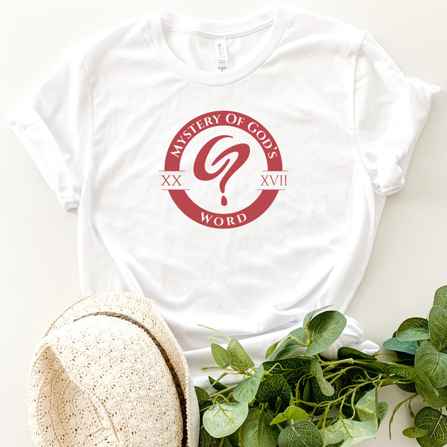 Mystery of God’s Word Signature Emblem Tee | Red Logo