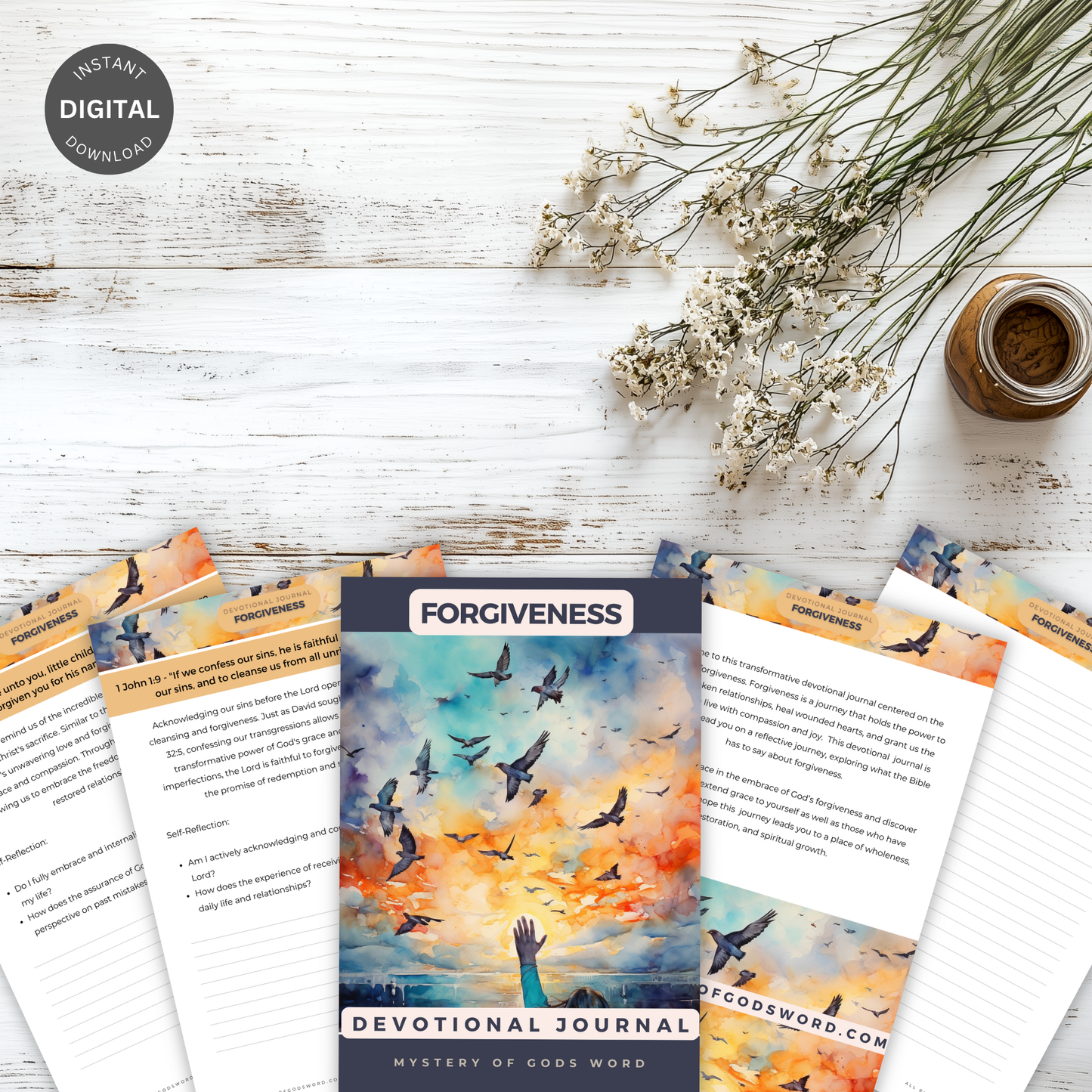 Forgiveness | 42-Page Devotional Journal + 15 Prayer Cards