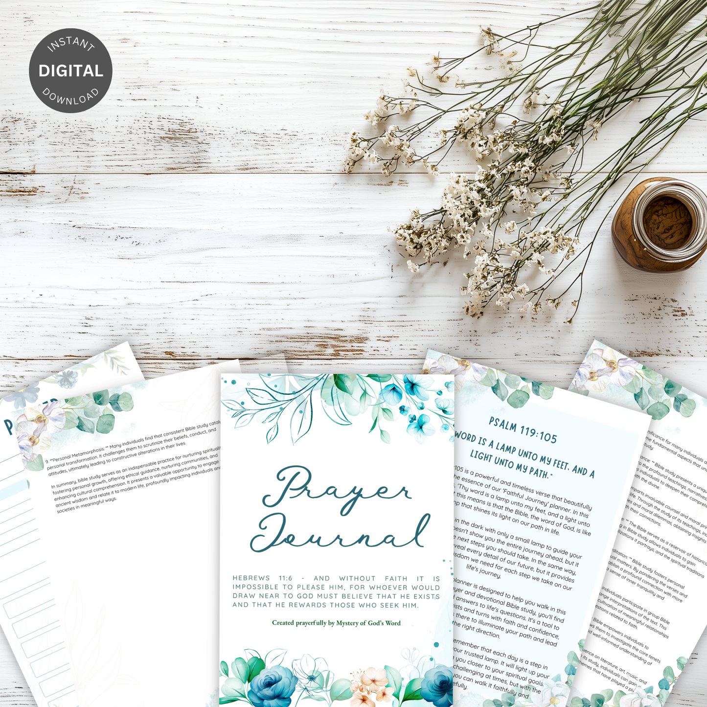 Faith Blossoms Prayer Journal: Grow in God’s Word | 30 Pages