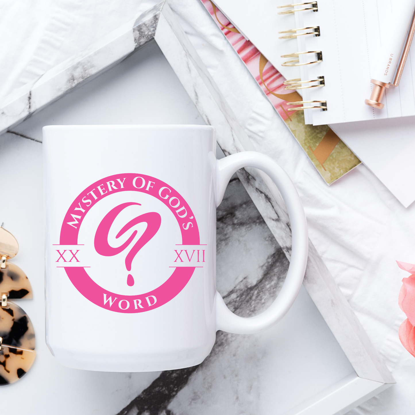 Mystery of God’s Word Signature Emblem Mug | Pink Logo