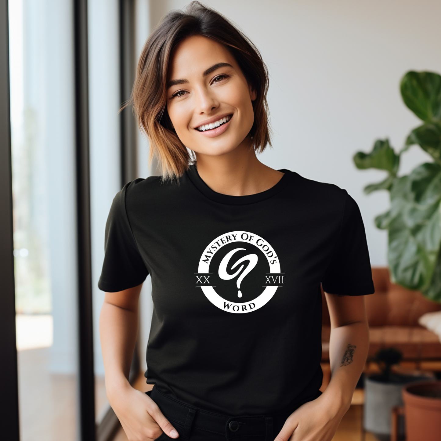 Mystery of God’s Word Signature Emblem Tee | White Logo