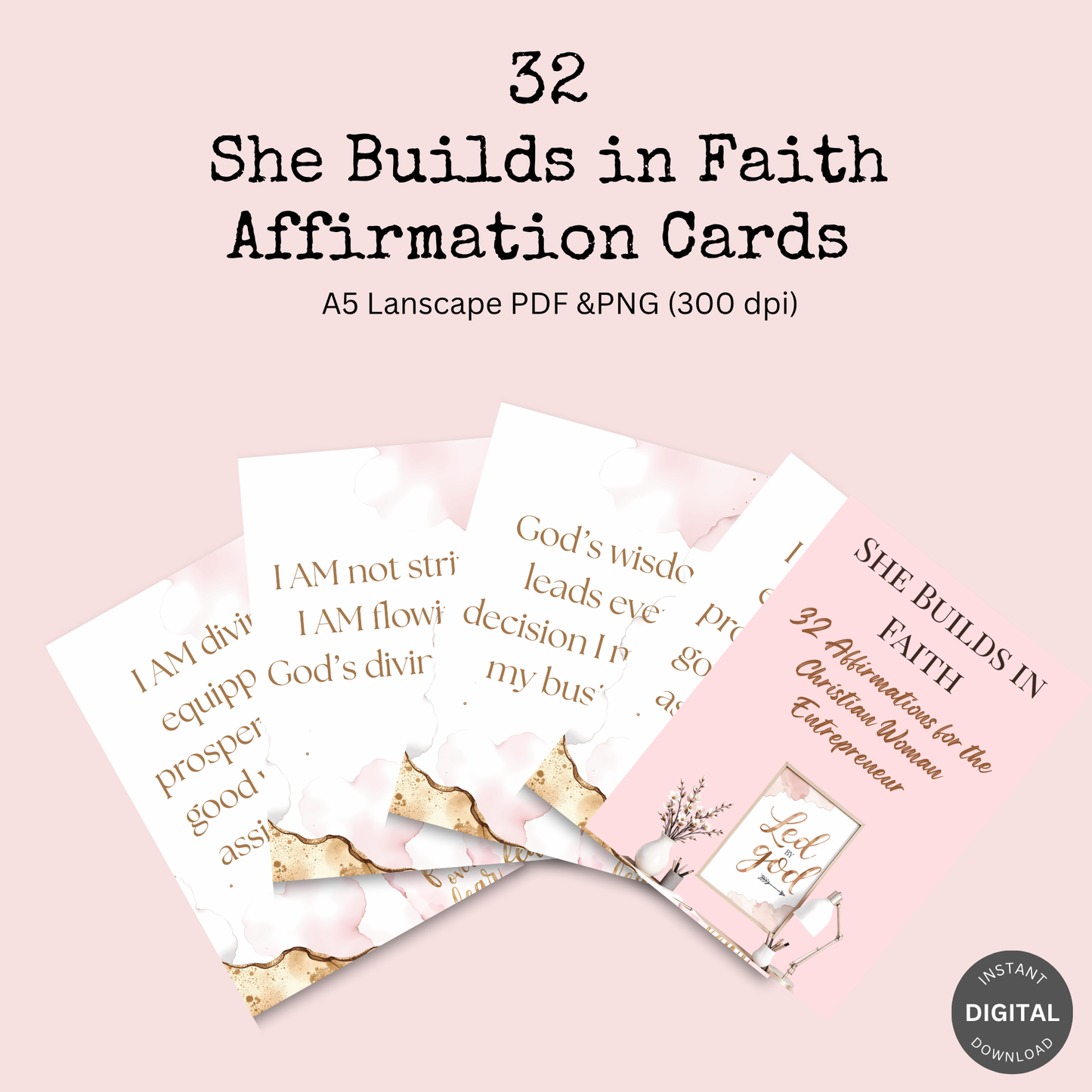 She Builds in Faith | 32 Affirmations for the Christian Woman Entrepreneur