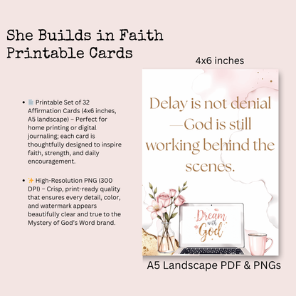 She Builds in Faith | 32 Affirmations for the Christian Woman Entrepreneur