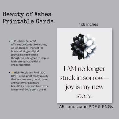 Beauty of Ashes  | 32 Affirmation Cards