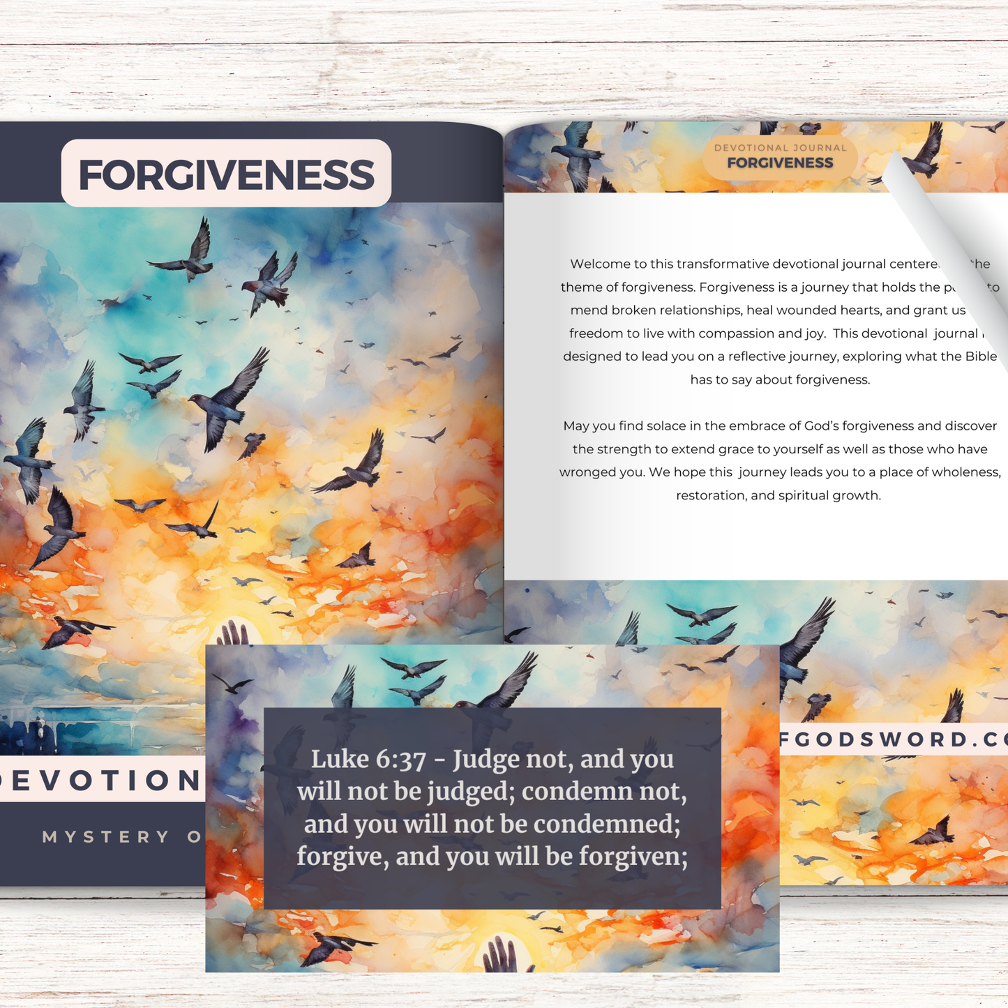 Forgiveness | 42-Page Devotional Journal + 15 Prayer Cards