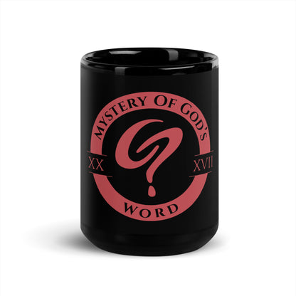 Mystery of God’s Word Signature Emblem Black Mug | Red Logo