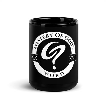 Mystery of God’s Word Signature Emblem Black Mug | White Logo