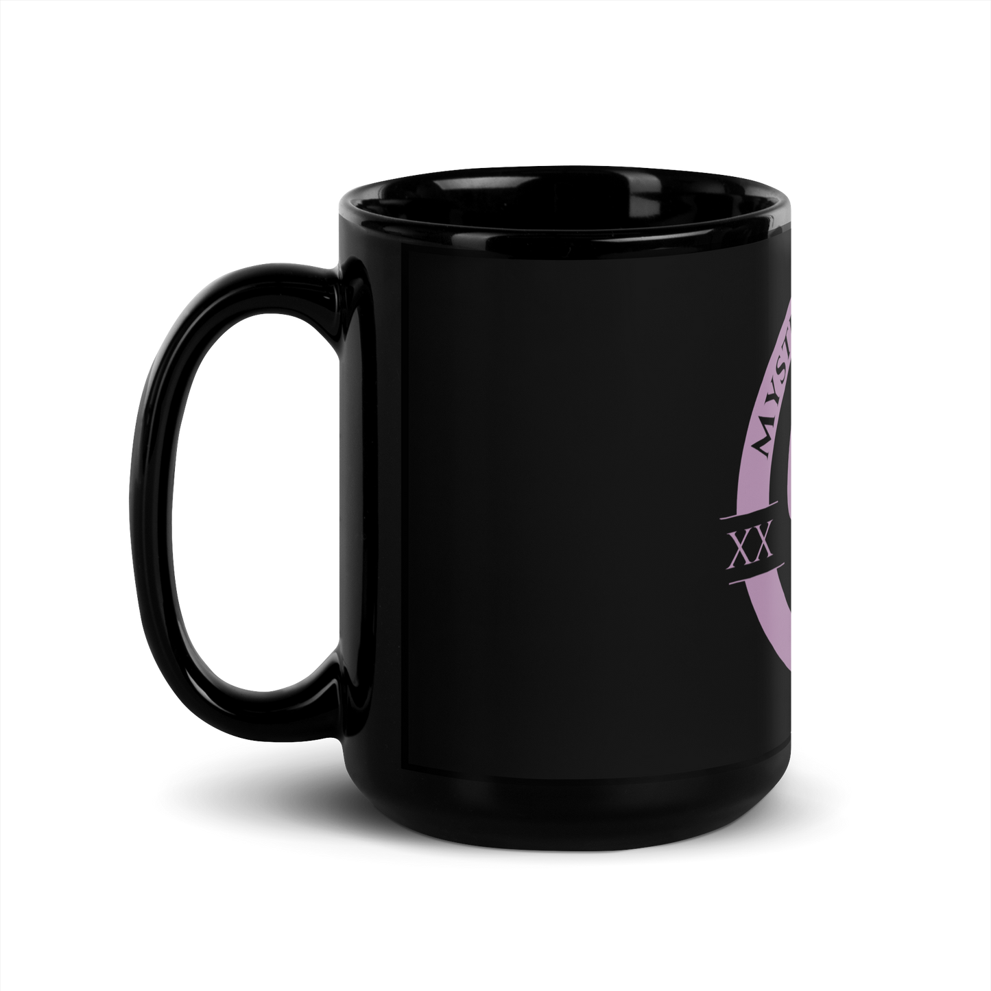Mystery of God’s Word Signature Emblem Black Mug | Purple Logo