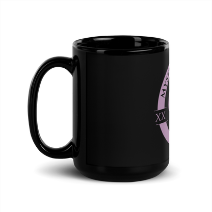 Mystery of God’s Word Signature Emblem Black Mug | Purple Logo