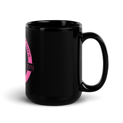 Mystery of God’s Word Signature Emblem Black Mug | Pink Logo