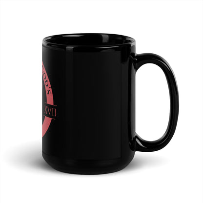 Mystery of God’s Word Signature Emblem Black Mug | Red Logo